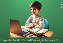 Colorful Arabic Alphabet Charts and Flashcards for Kids