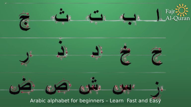 Arabic alphabet for beginners – Learn  Fast and Easy