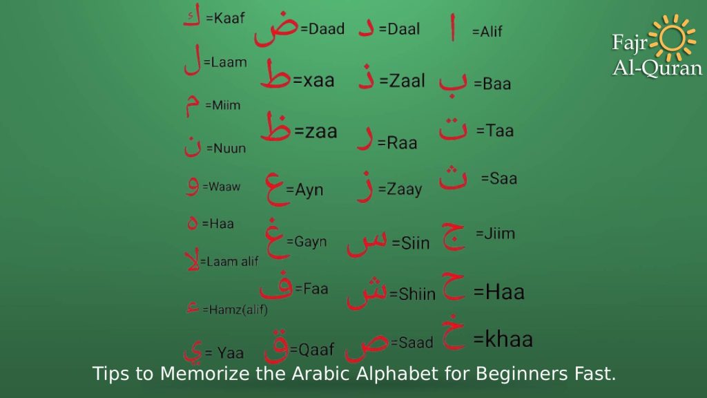 Arabic alphabet for beginners – Learn Fast and Easy - Fajr Al-Quran